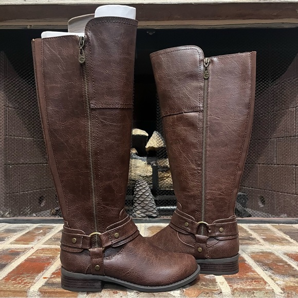 Guess Harlea Dark Brown knee high riding boots - Picture 3 of 7